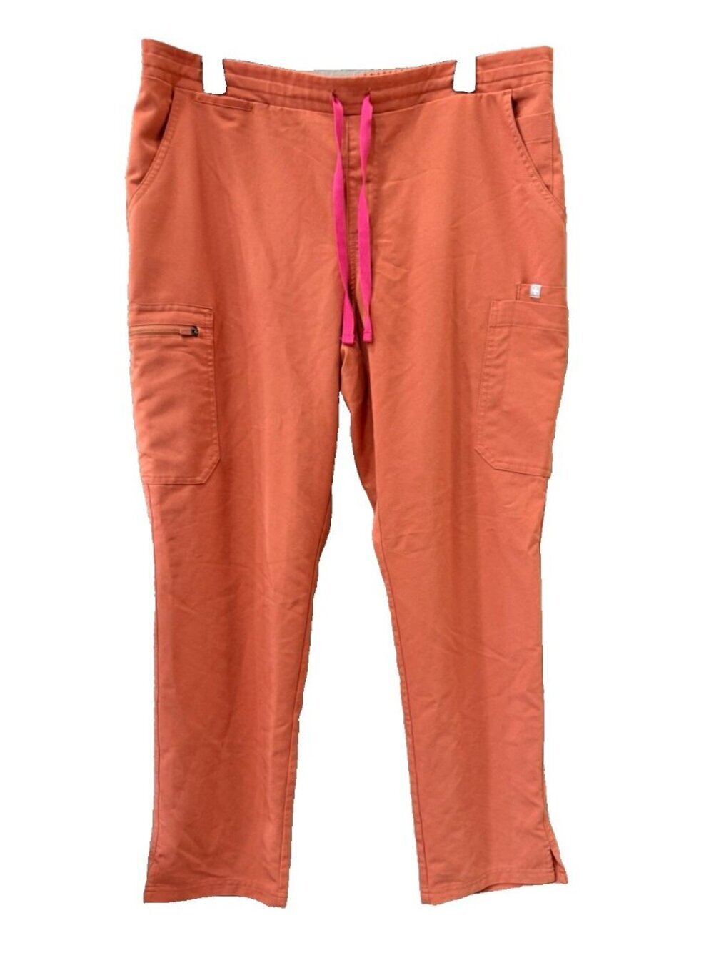 Figs Yolo Womens High Waist Slim Scrub Pants Sz XL Terracotta Limited Ed Medical